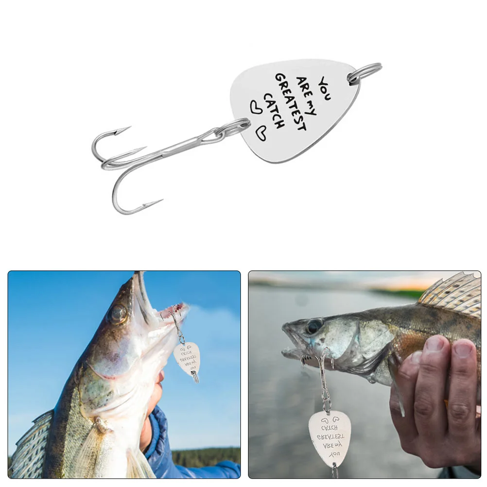 Pick Hook Gift for Fisherman Fishing Lures Fathers Day Engraved Bait Fishhook Personalized