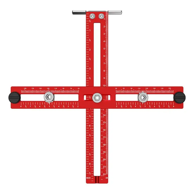 PZHI-Metric/Inch Handle Template Jig Drill Guide Cabinet Handle Knob Template Locator Drawer Installation Positioning Ruler