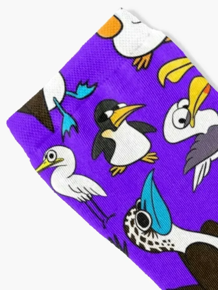 Cartoon Seabird Flock Socks valentine gift ideas gym Men Socks Women's