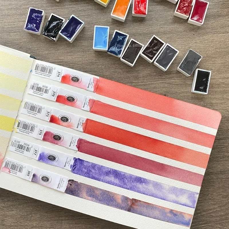 New Color Polish Layered Color Solid Watercolor Full Block/Half Block Paint Artist Grade Fine Art Painting Create Art Pigments