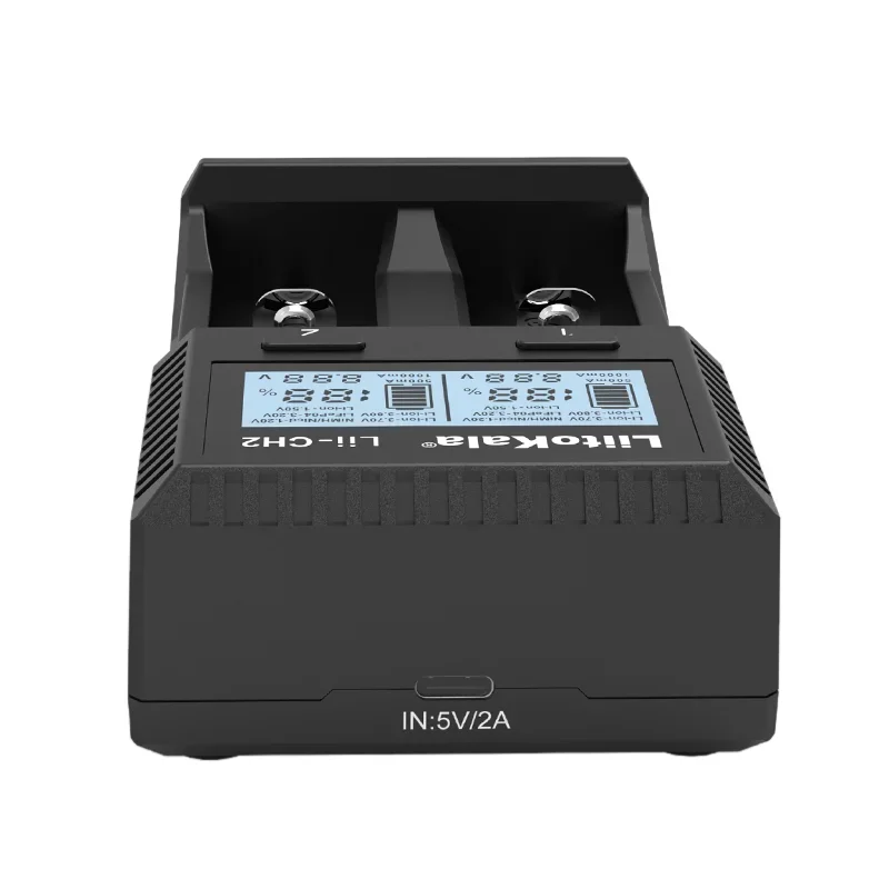 LiitoKala Lii-CH2-5V 2A UE EE. UU. Reino Unido AU enchufe 21700 18650 26650 cargador de batería para 1,5 V AA AAA batería recargable 1,2 V 3,2 V 3,7 V