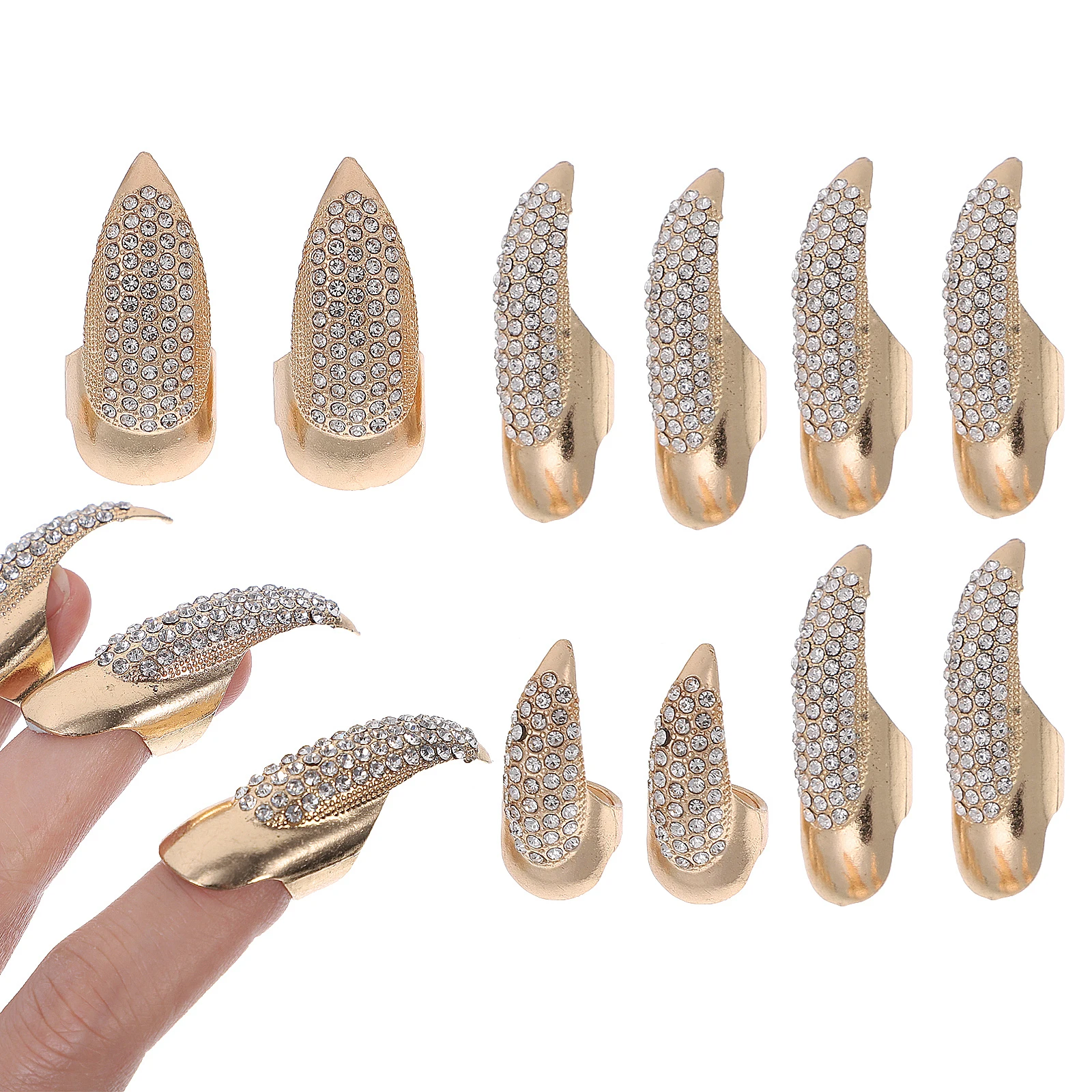 

10 Pcs Fingernail Finger Halloween Costume Punk Gothic Nails Accessories Claw Finger Claw Halloween Nail Tip