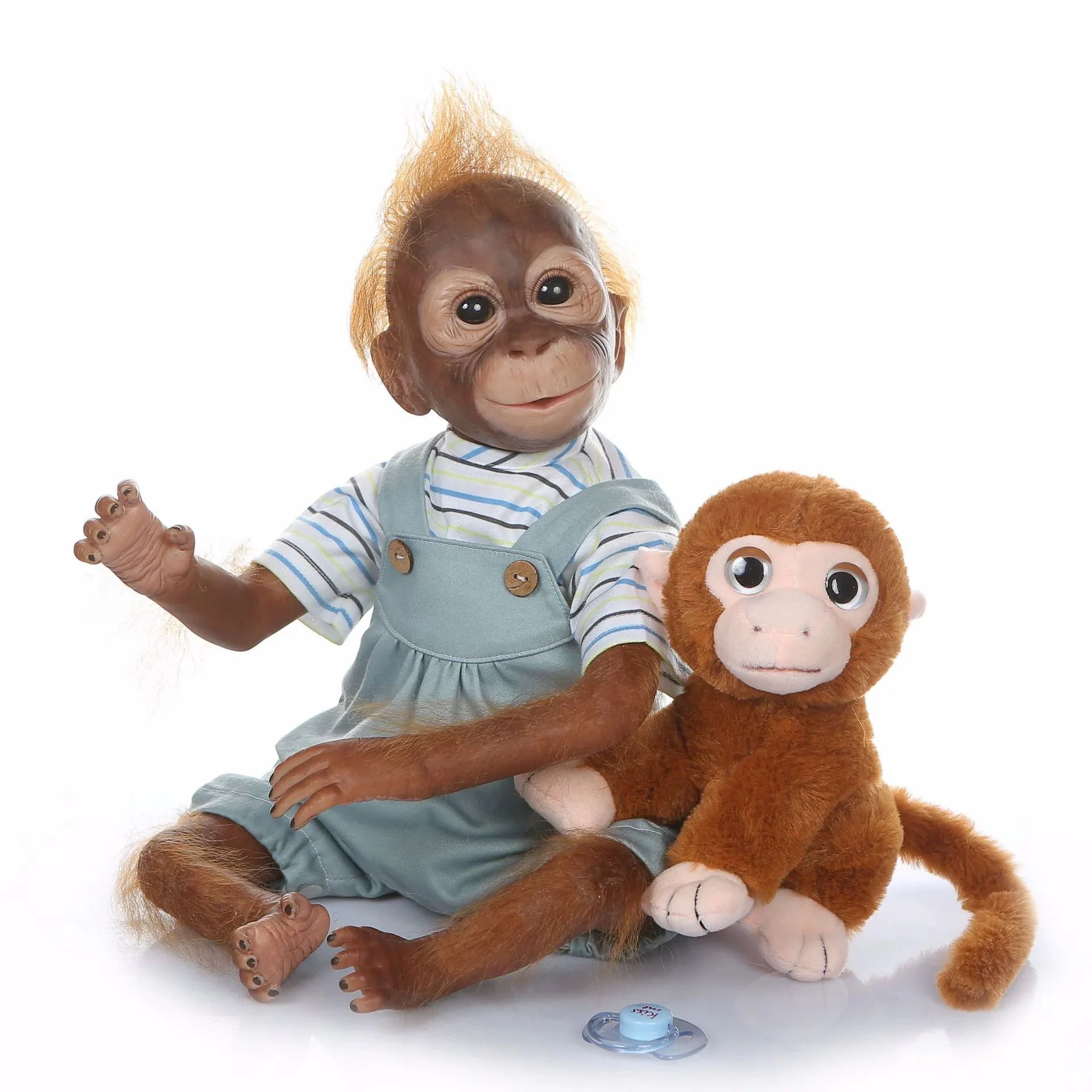 

Lifelike 21 Inch Handmade Reborn Dolls Monkey Baby Orangutan Newborn Silicone Vinyl Dolls Weighted Body Babies Looks Real