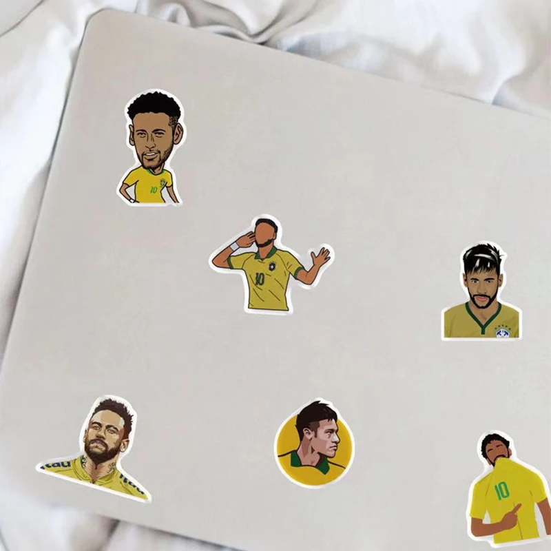 Pegatinas de estrellas de fútbol, 50 piezas, con personalidad, Graffiti, Neymar, carcasa para teléfono, bolsa para taza de agua, colección de fanáticos, pegatina impermeable