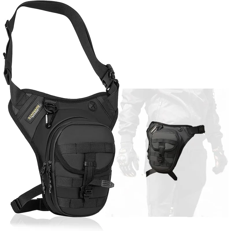 Motorcycle Leg Bag for Men Women Drop Leg Bags Tactical Thigh Bag Outdoor Fanny Pack Leg Harness Bag for Hiking Bicycling