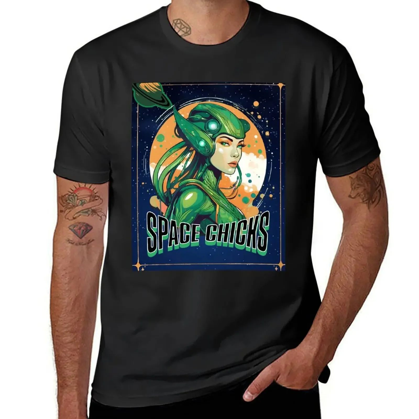 Space Chicks are Out of This T-Shirt Aesthetic clothing shirts graphic tees heavyweights t shirt men