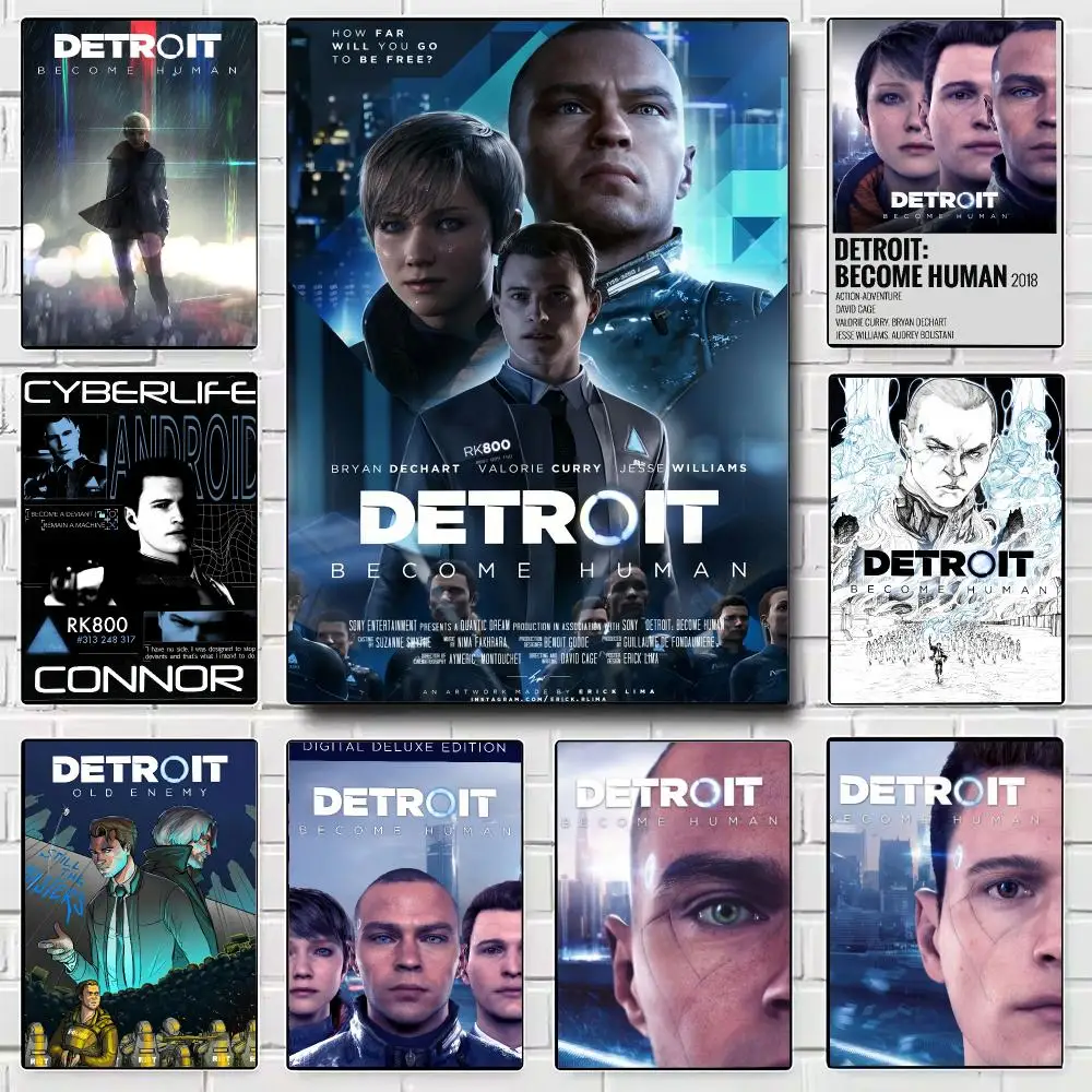 Game Detroit Become Human Poster Modern Wall Art for Bedroom Living Room Cafe Bar Aesthetic Home Decor Gift