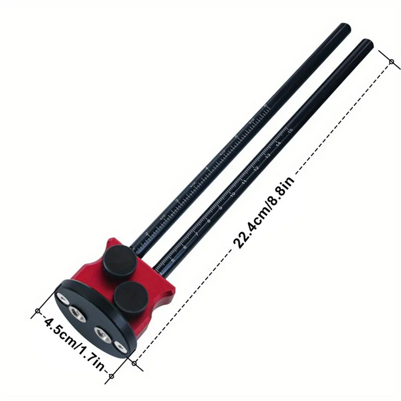 AD23-Contour Gauge Tool Точный инструмент для разметки Инструмент для разметки с двойной шкалой Практичные плотничьи инструменты Инструмент для разметки из сплава