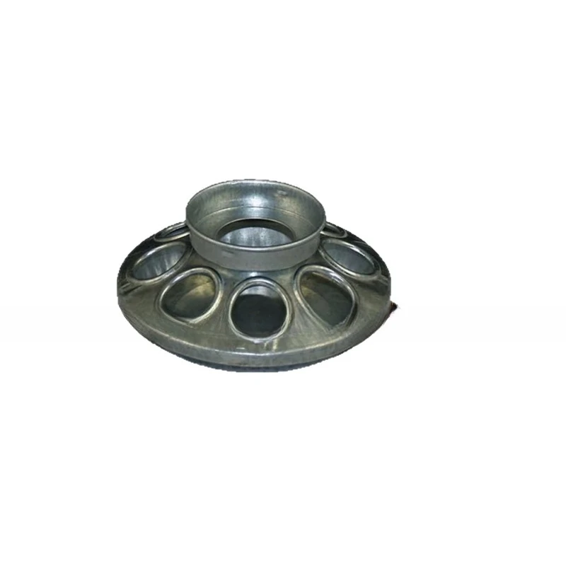 Outdoor poultry with heating base, double wall for feeding water dispenser heater