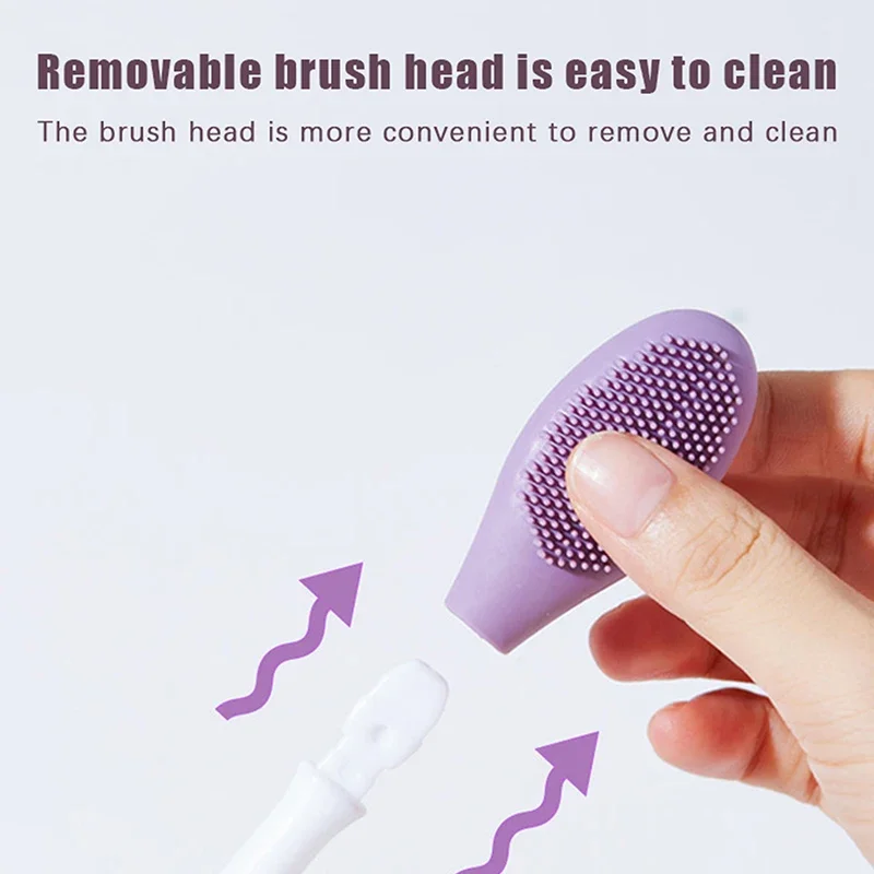 1PC Siliconen Dubbele Hoofd Gezichtsmasker Borstel Facial Exfoliëren Mee-eter Verwijderen Cleanser Brush Modder Film Spatel Gezichtsverzorging tool