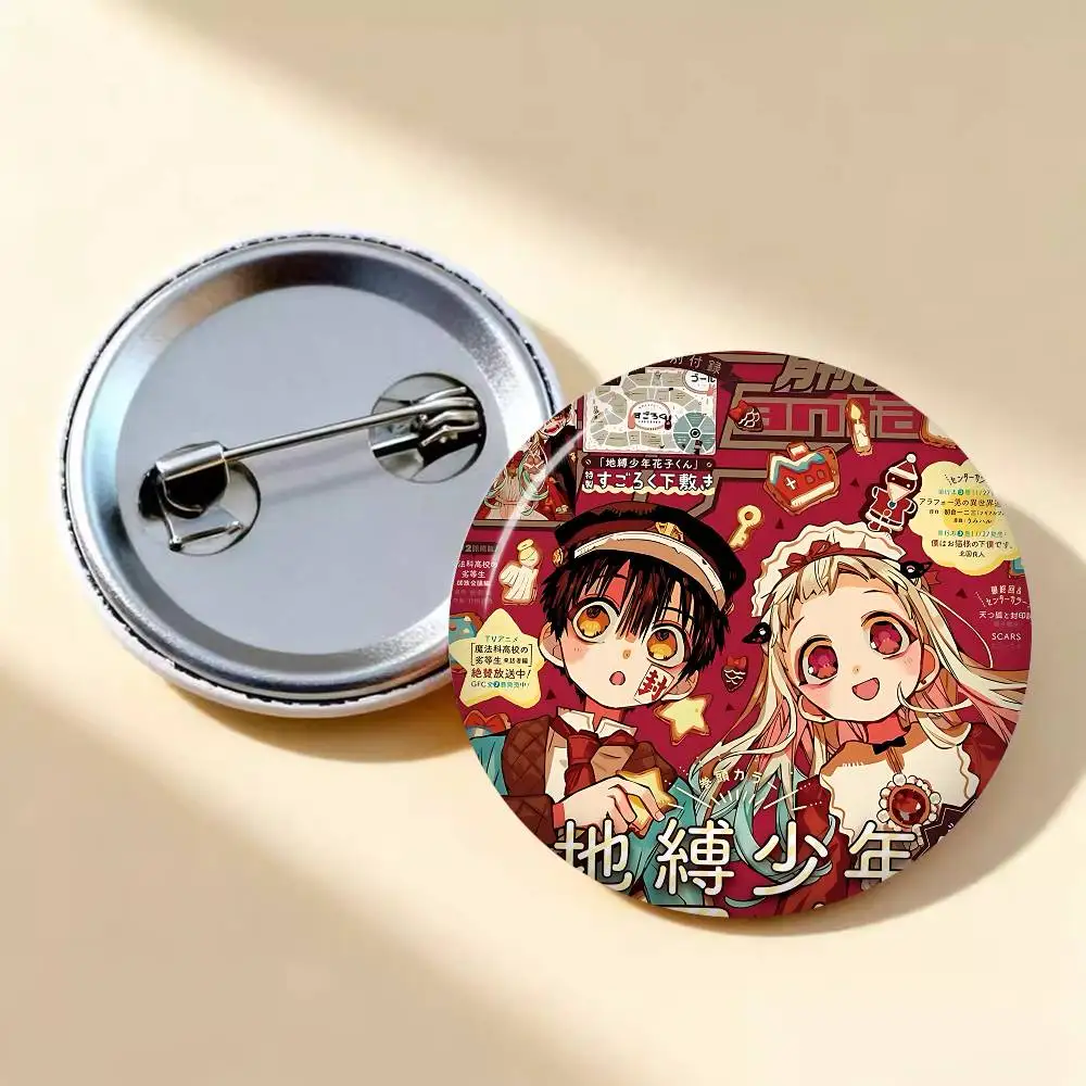 Anime Toilet B-Bound H-Hanako Kun Tinplate Pin Button Custom Anime Role Old-school Brooch Cartoon Collar Badge Jewelry Gift Fans