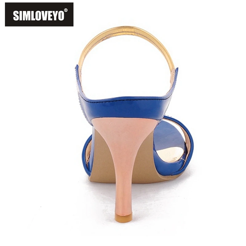 SIMLOVEYO Big size 34-43 Women Sandals Sexy High Heels Flops Gladiator Open Toe Platform Summer Sandals