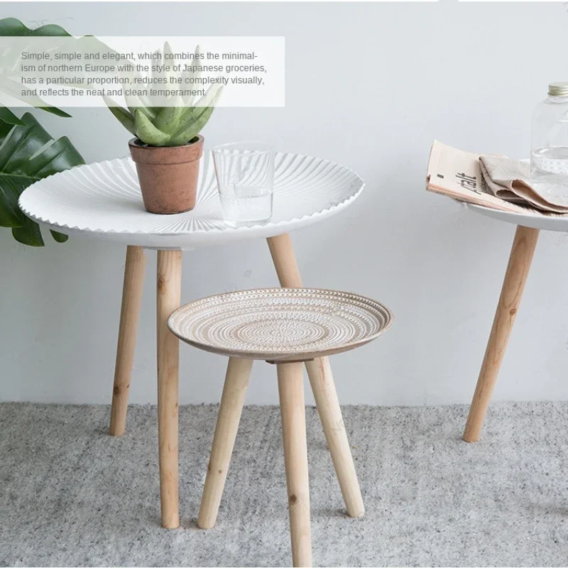 Nordic Ins Simple Coffee Table Creative Living Room Sofa Small Round Table Tatami Tea Table Balcony Low