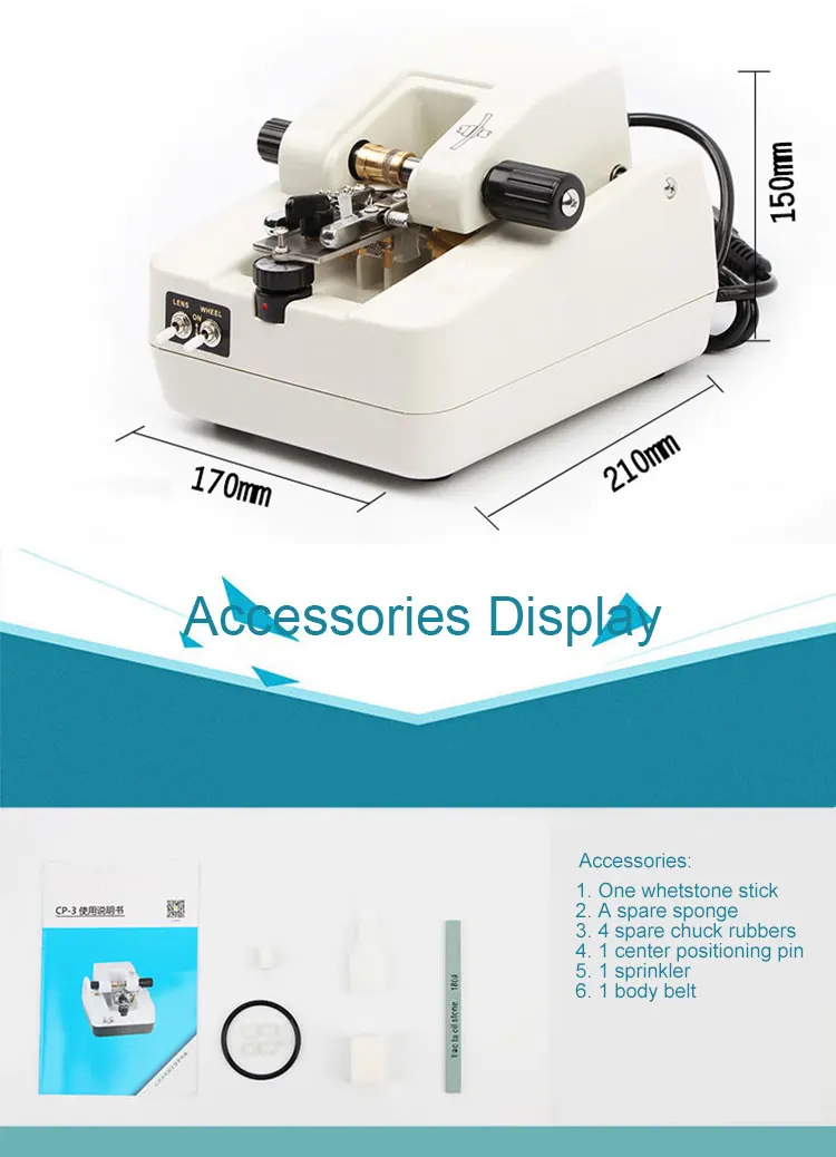 CP-3CG آلة الحز التلقائي للعدسة الضوئية معدات قياس البصر الشق والحز الأوتوماتيكية الأدوات البصرية