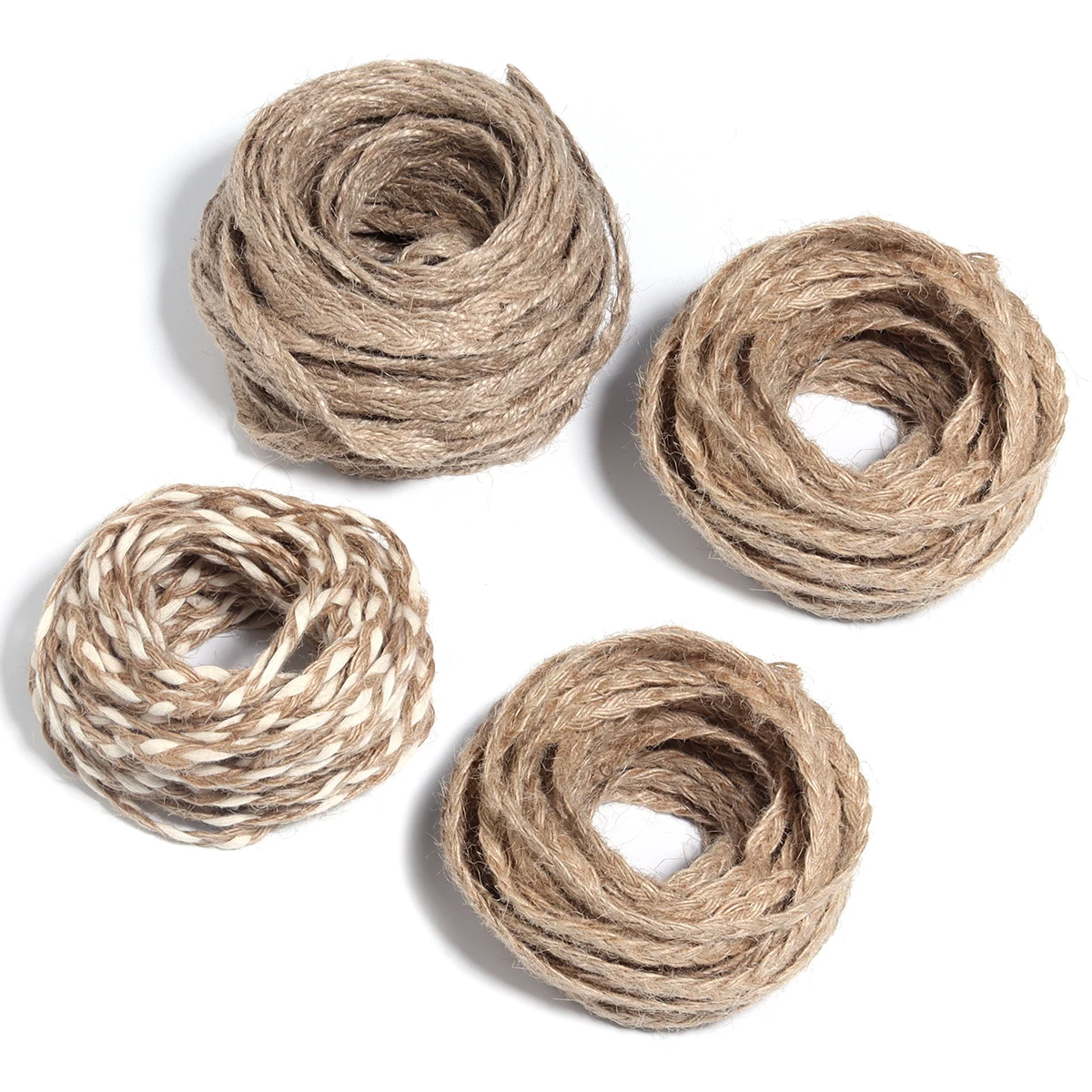 10Yards/Lot 0.5/0.7cm Natural Cotton Jute Burlap Cord Vintage Rustic Twine For DIY Bow Crafts Gift Wrapping Sewing Party Decor