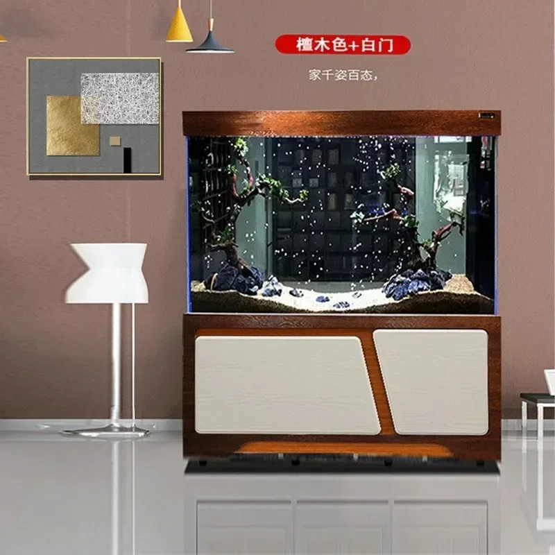 Glass Fish Tank Lower Filter Subareas Screens Floor Type Home Fish Tank Ecological Medium and Large Aquarium