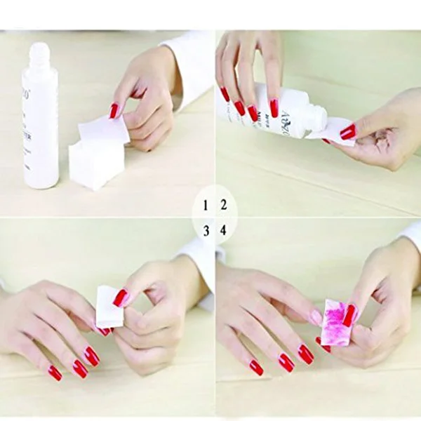 Tampons dissolvant de vernis, lingettes Non toxiques de haute qualité pour Nail Art en Gel, tampons en coton légers et portables, 325 pièces