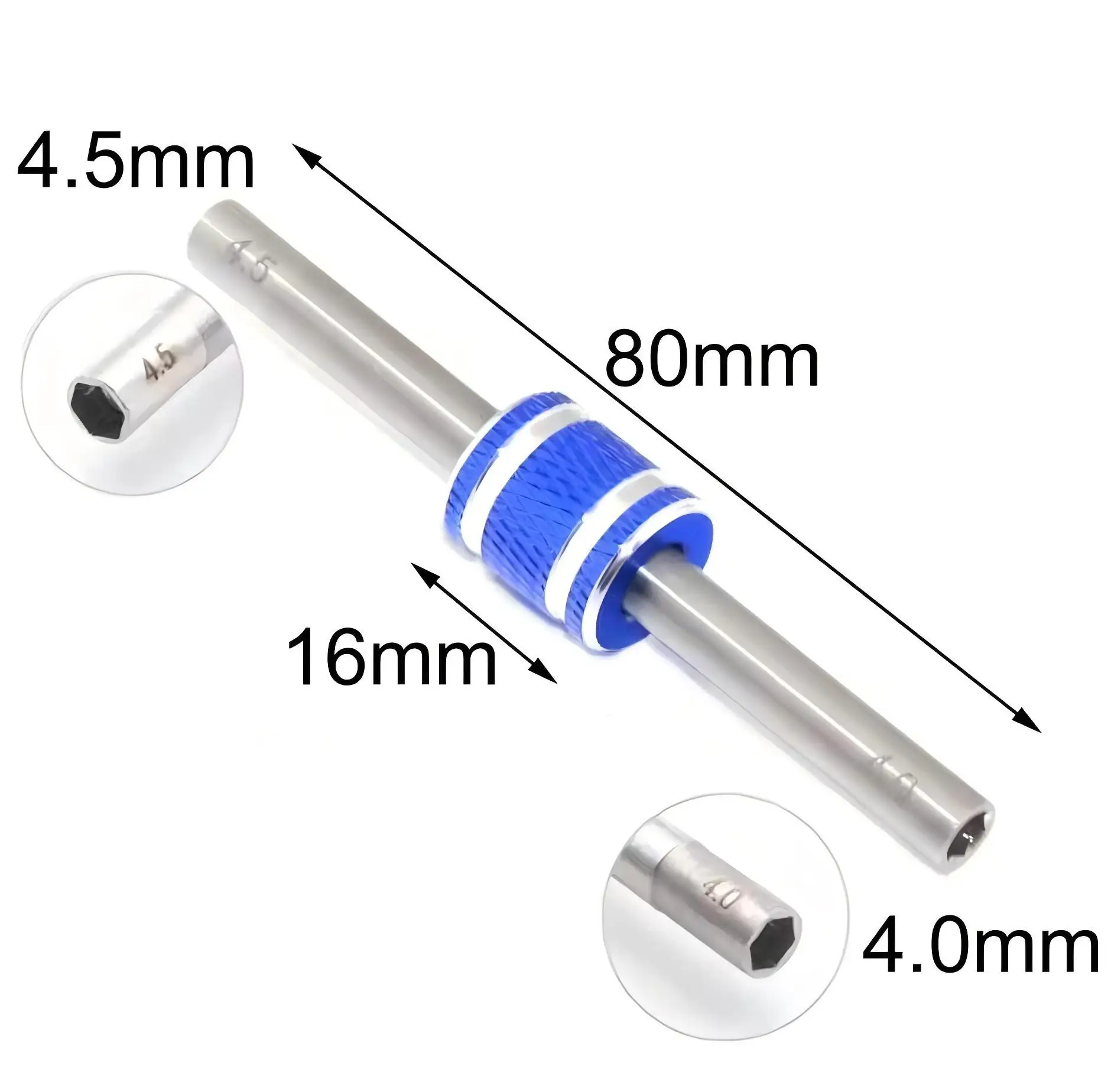 RC Upgrades 4.0&4.5mm Hex Nut Wrench Titanium Alloy Tool for WLtoys K989 K969 Mini-Z MINI-Q 1/28 Mini 4WD