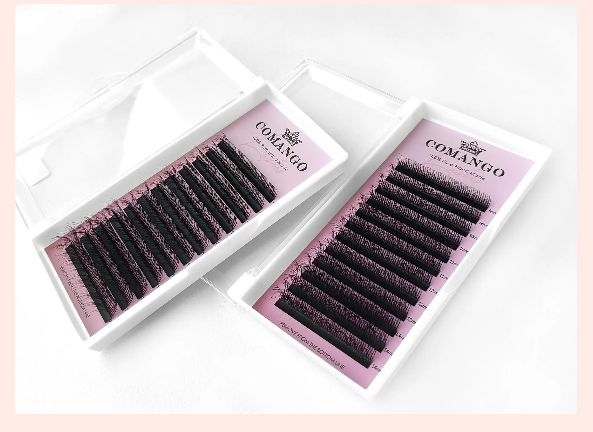 CoMango Multi-Layer LC/LD Bloom Camellia Wimpernverlängerung Superweiche, flauschige, vorgefertigte Volumenfächer Automatische blühende Wimpern – Detail 9