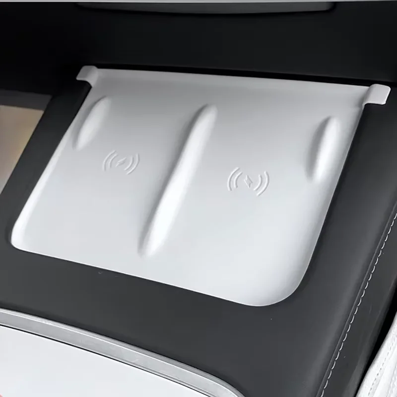 Kabelloses Ladepad für Tesla Model 3/Y 2 2023 2022 2021, Ladegerät-Matte für die Mittelkonsole, Telefonhalterung, rutschfeste Silikon-Pads – Detail 8