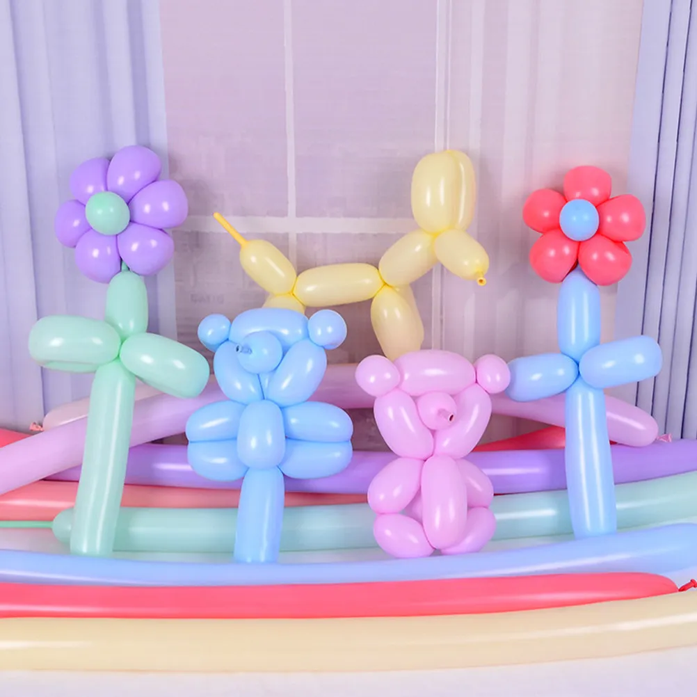 

200Pcs Fluorescent Long Balloons Latex Twisting Balloons Party Decoration DIY Balloon Animal Kit Wedding Birthday Supplies