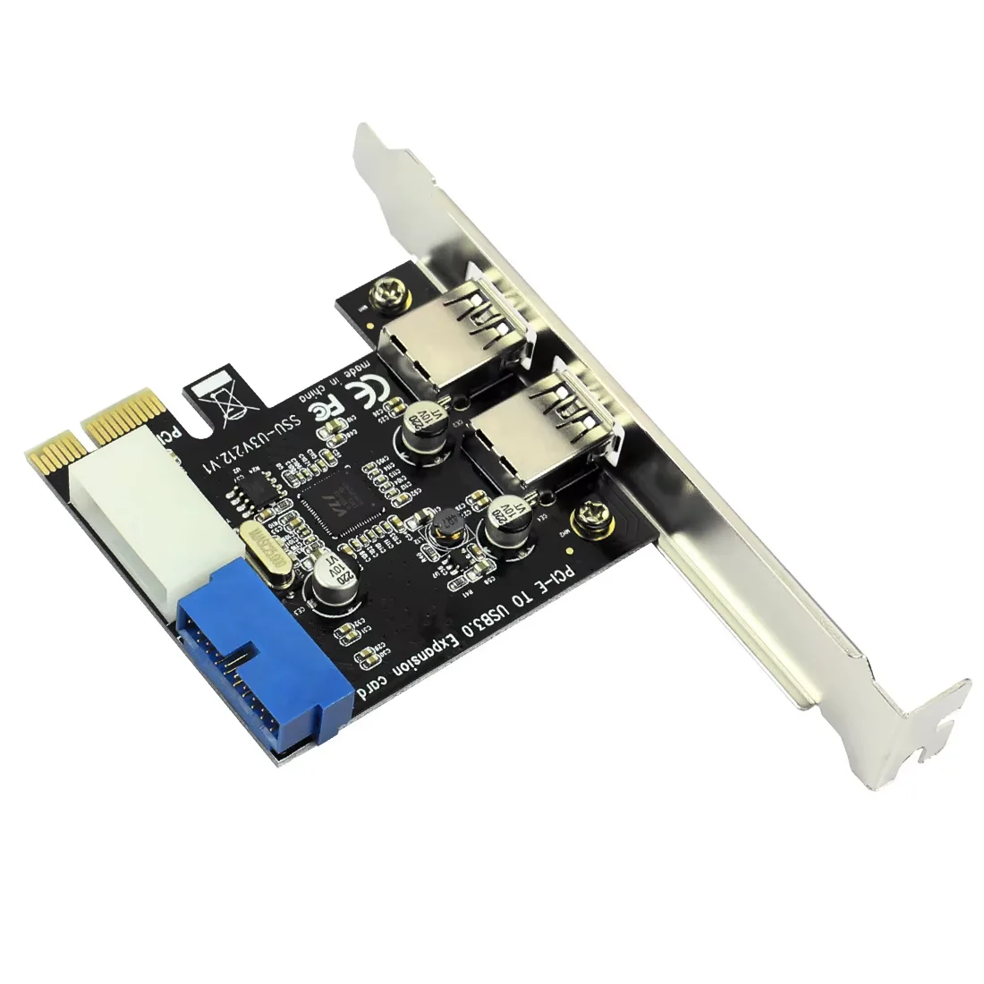 USB3 PCI Express محول PCI E إلى USB 3.0 20pin محول تحكم PCIe x1 USB 3 0 2 منافذ محول USB3.0 PCI-e بطاقة التوسعة