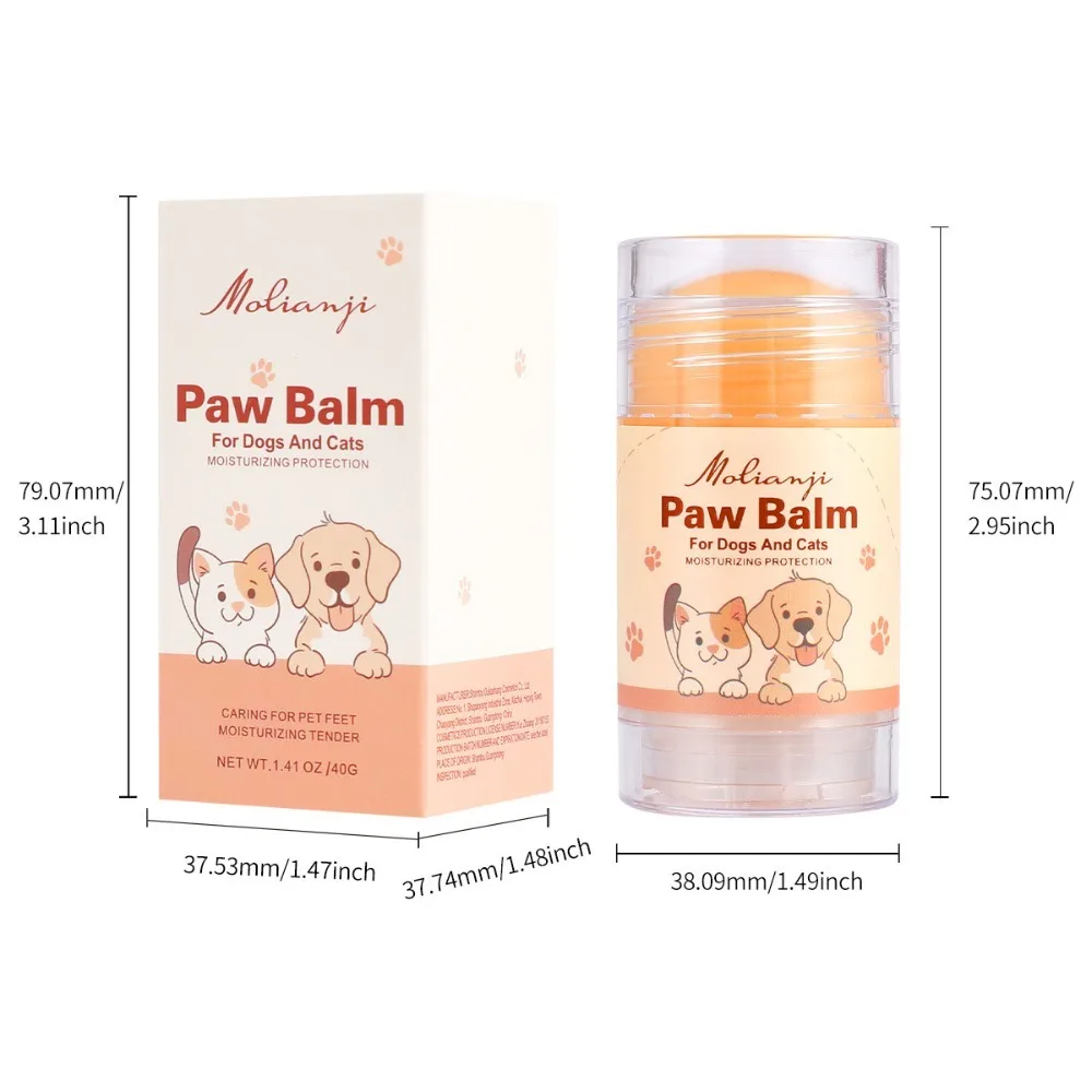 Pet Paw Balm Stick Moisturizing Anti Dry Cracking Paw Pad Softening Cream for Dogs Cats Kitten Puppy Foot Care Wax view 2