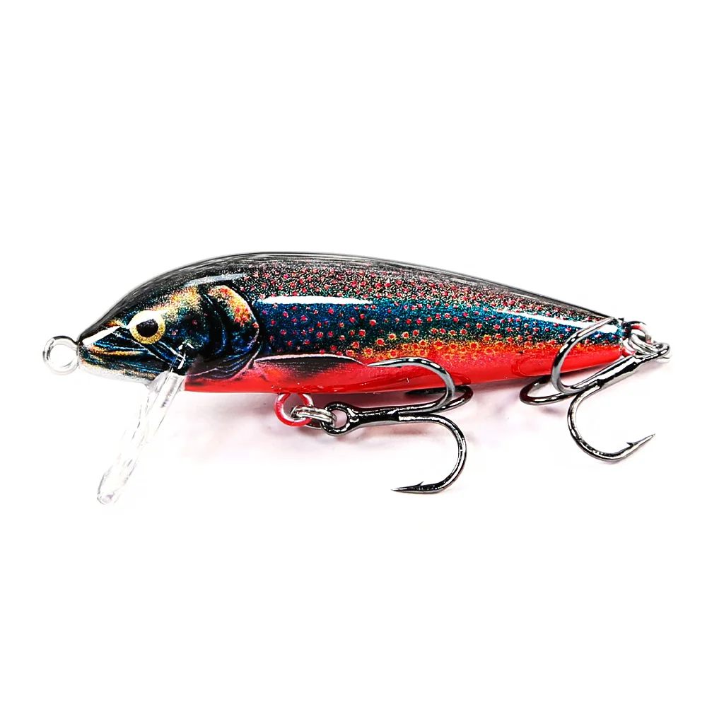 B&U Sinking Minnow Wobbler Angelköder für Barsch, Barsch, Hecht, Forellenköder und harter Köder, Jerkbait für Barsch-Angelgerät