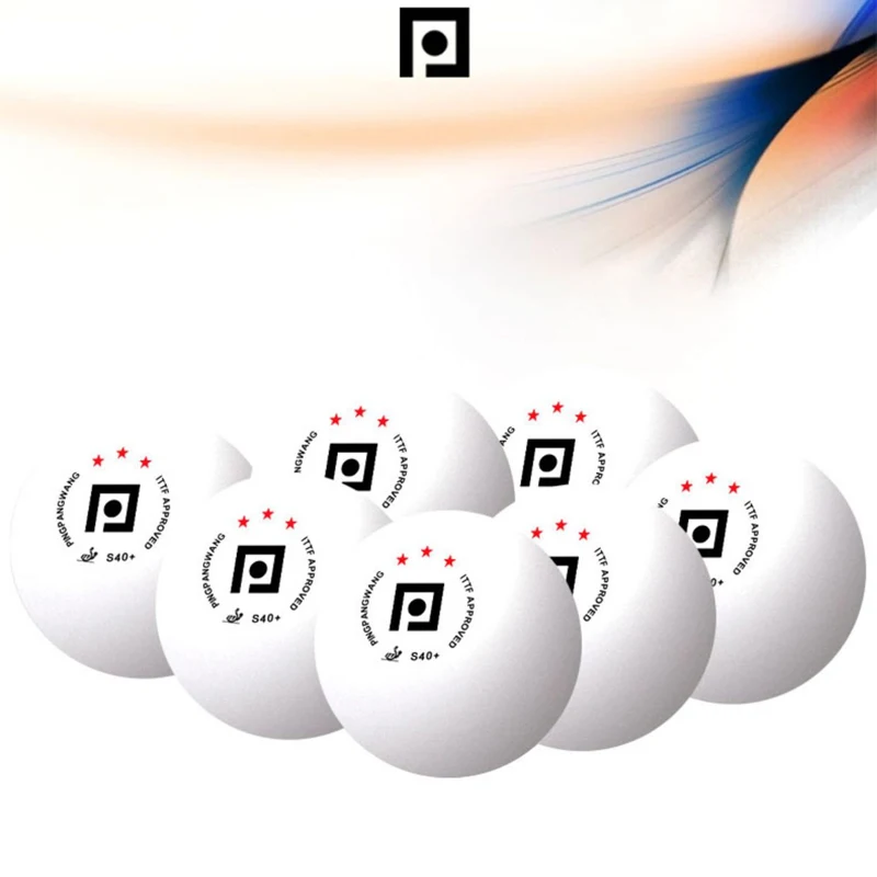 6 pz/scatola palline da ping pong 3 stelle palline da ping pong senza soluzione di continuità S40 + nuovo materiale per competizioni e allenamento di livello professionale