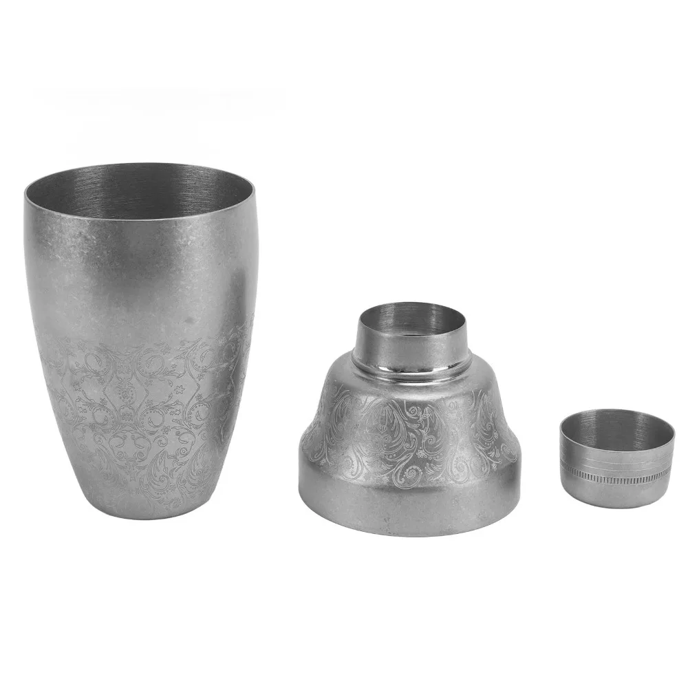 Professional 304 Stainless Steel Boston Shaker Built-in Strainer Cocktail Mixer Bartending Shaker Bartending