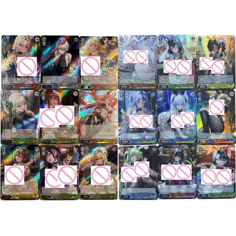 

9Pcs/set New Design Weiss Schwarz Waifu Anime Collection Card Sexy Signature Card Gilding Refracted Twill Flash Child Gifts Toy