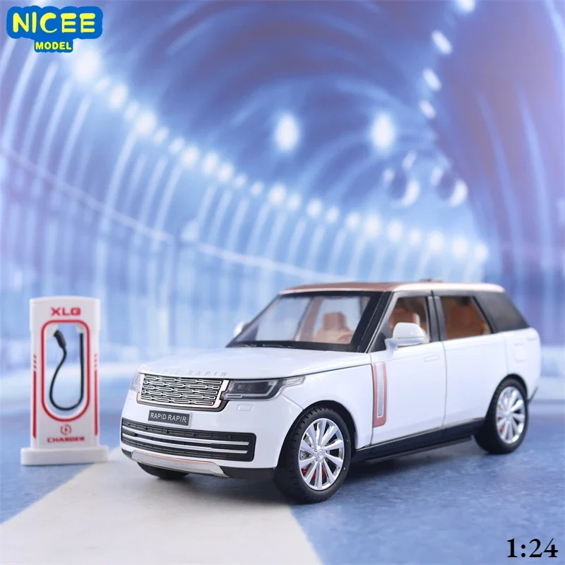 

1:24 Land Rover Range Rover SUV Simulation Diecast Metal Alloy Model car Sound Light Pull Back Collection Kids Toy Gifts F600