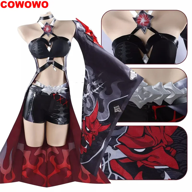 COWOWO [XS-3XL] Honkai: Star Rail Acheron New Skin Game Suit Lovely Uniform Dress Cosplay Costume Halloween Carnival Party Outfi