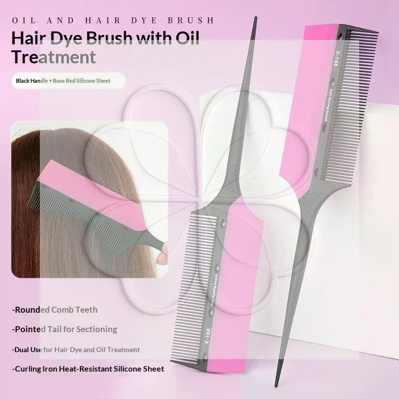 1Pcs 2 In 1 Hair Dye Brush Comb Beginner Friendly Hair Coloring Tool For Home DIY Gradient Hair Styling Use