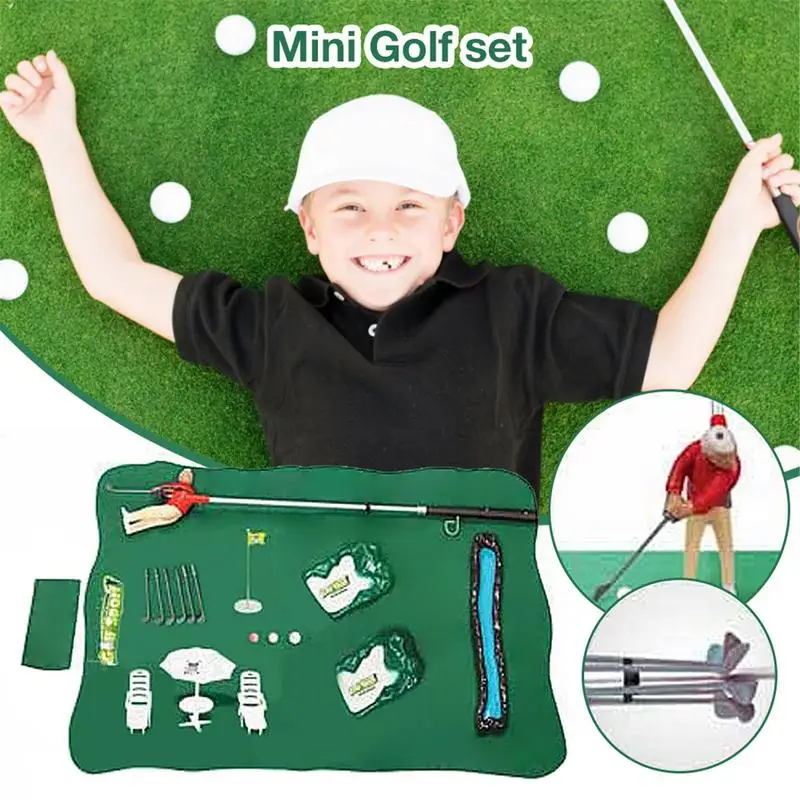 Mini Golf Professional Practice Set Golf Ball Sport Set Children's Toy Golf Club Practice Ball Sports Indoor Games Golf Training image 3