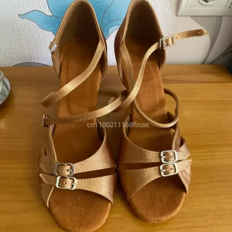 Vrouwelijke volwassen Latin dansschoenen met zachte zolen, dansschoenen voor dames, hoge hakken voor meisjes, Cha Cha dansschoenen