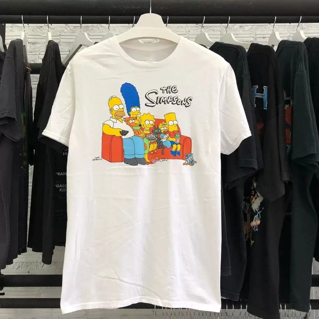 Classic Family Couch Gag Graphic T-Shirt Cotton Men Women Streetwear Tee