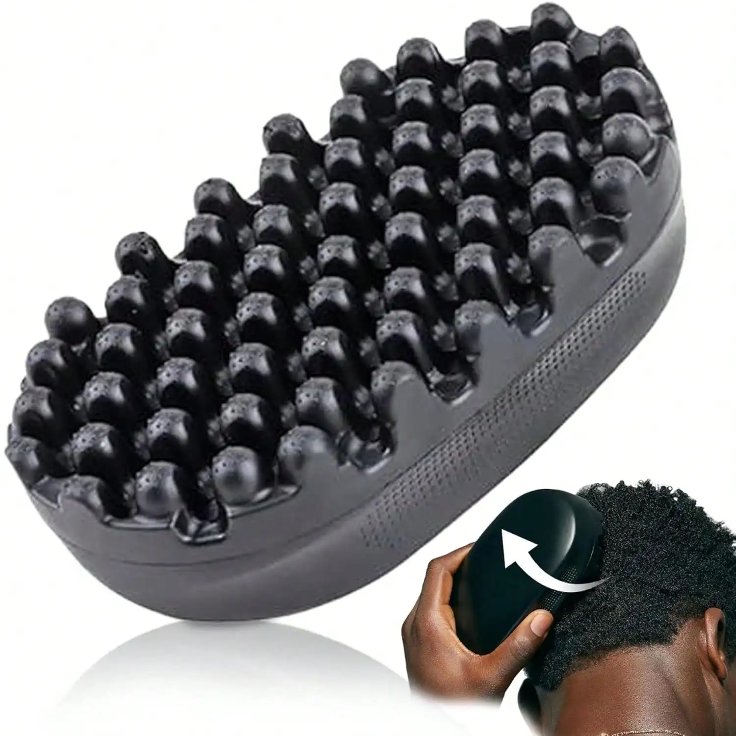 

1pc Washable Elastic Styling Comb, Suitable For Dreadlocks, Curly Hair, Non-Slip Design, Unisex Hair Styling Sponge Set, Ideal For African Curly Hair, Short Hair, Salon Professional Curling Comb, Essential For Back To School, Travel & Holiday