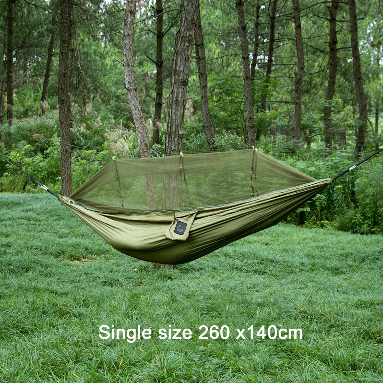 Super Lightweight Portable Nylon Camping Hammock Single Size with Mosquito Net for Outdoor Use