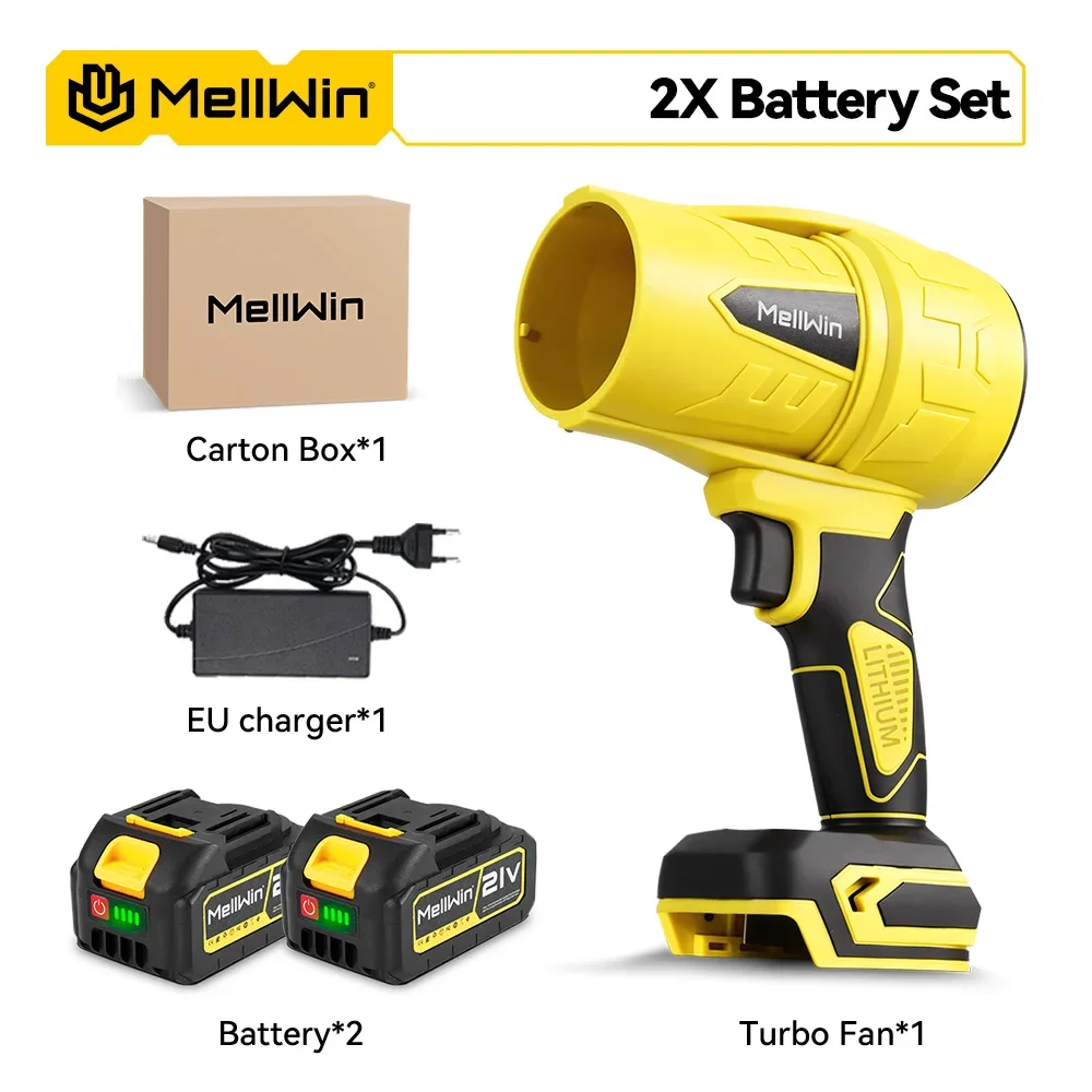 MELLWIN 300000RPM Bürstenloser Elektrischer Turbo-Jet-Lüfter Handgehaltener Laubbläser Staubreiniger für Makita 18V Akku – Detail 19
