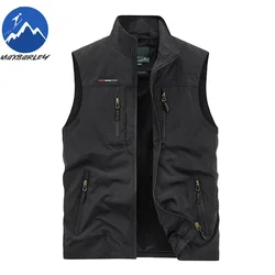Sleeveless Jacket Vest Men 2025 Summer Cargo Climbing Hunting Waistcoat Club Photographer Fishing Vests Camping Working Clothes