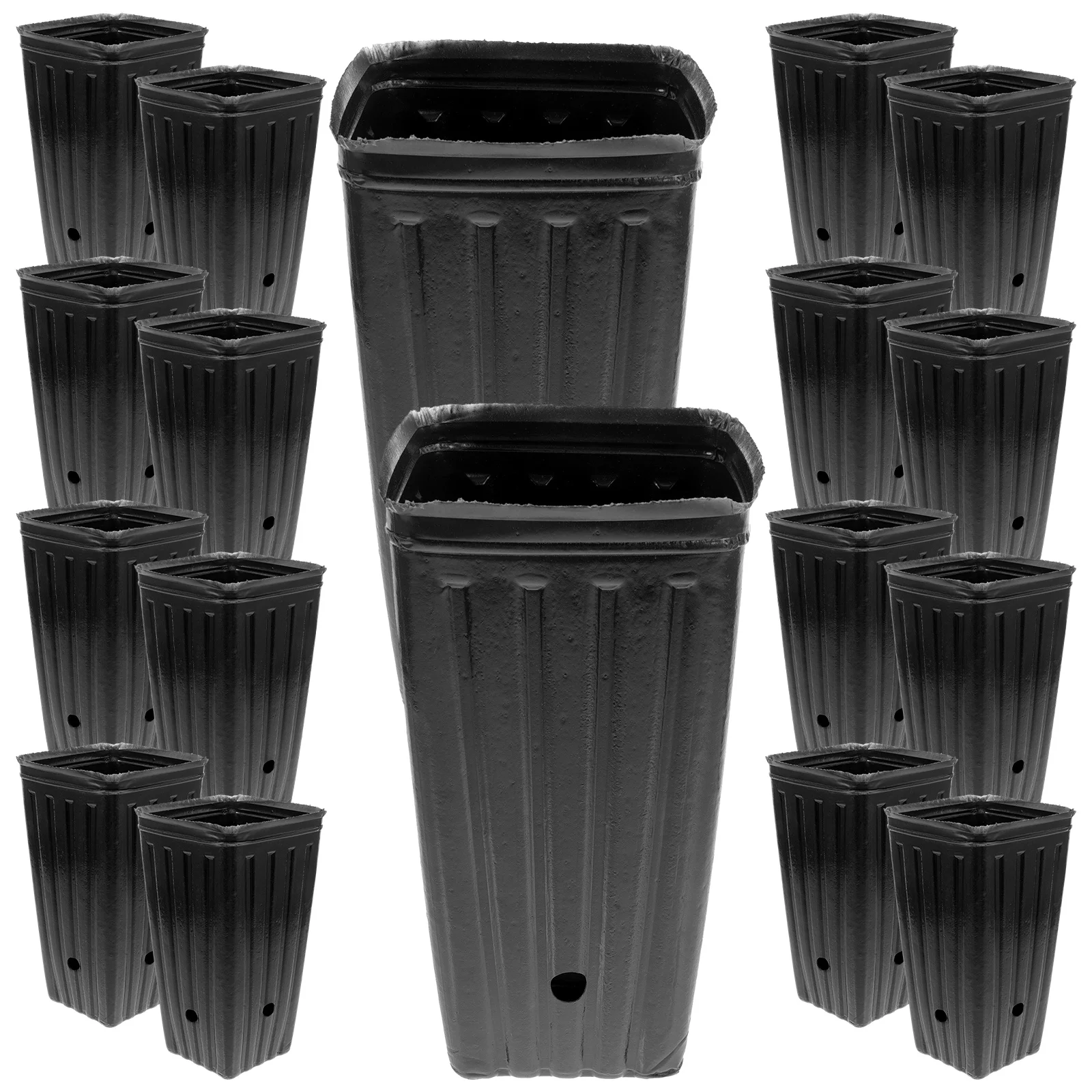 

30pcs Seedling Cups Tall Plant Grow Nursery Pots 10x20cm Foldable Garden Containers for Vegetables Fruits Flowers Durable
