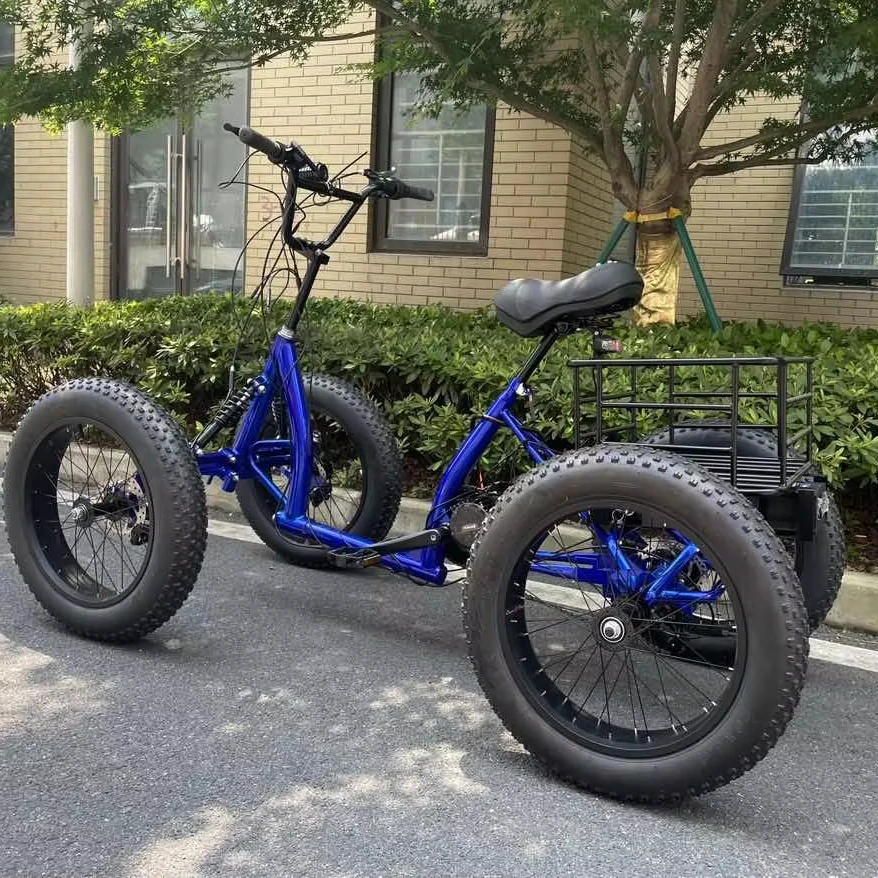 

Hot Selling In Stock Quad Bike Fat Tire 20*4.0 Quad Wheel Bafang Mid Motor Bike Cargo E-bikes
