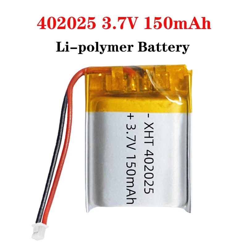 

1-4pcs 402025 Battery 150mAh 3.7V Lithium Polymer Battery for Smart Watch Flashlight Electric Toy Bluetooth Speaker LED Lights