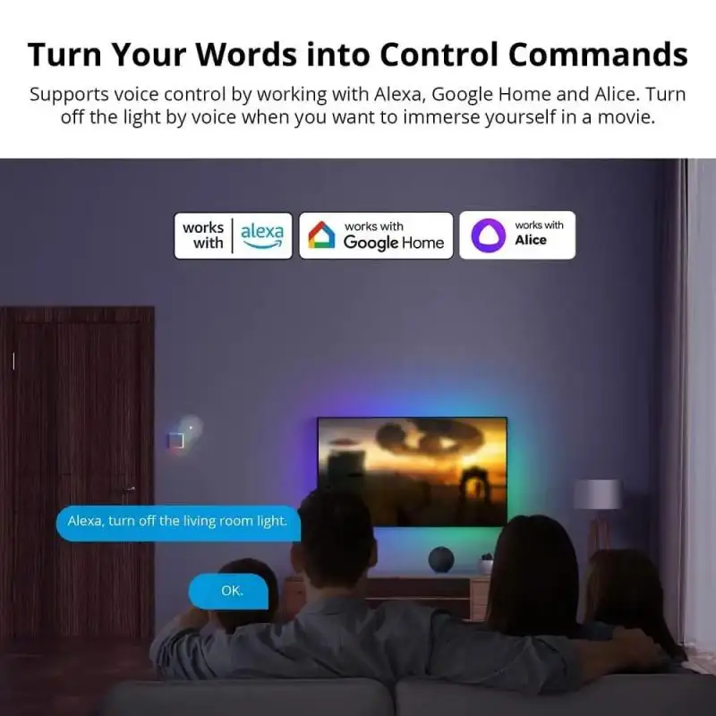 SONOFF TX paling pintar saklar dinding akses sentuh penuh lampu LED pinggir multi-sensor kontrol suara eWeLink melalui Alexa Google Home
