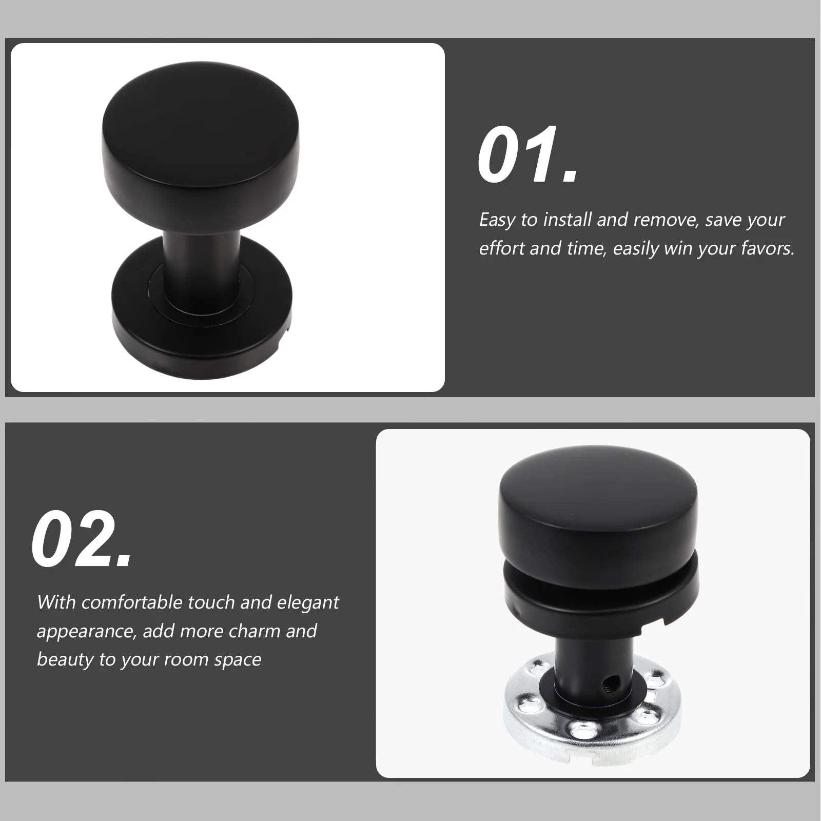 

Concealed Door Lock Stainless Steel Door Knob For Bedroom Apartment Dorm Home Security Interior Handle Keyless Entry