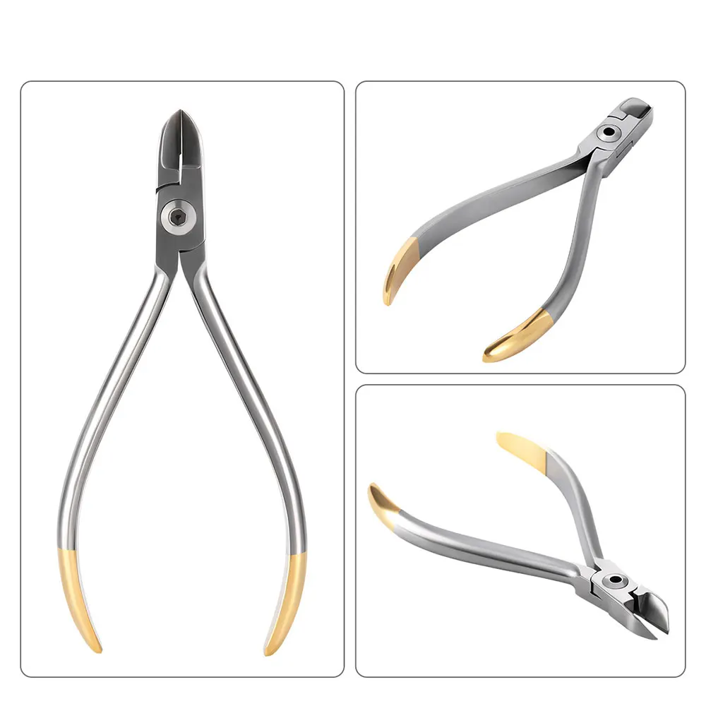 AZDENT Dental Orthodontic Plier Stainless Steel Dental Bracket Remove Plier Orthodontic Wire Distal End Cutter Dental Lab Tool