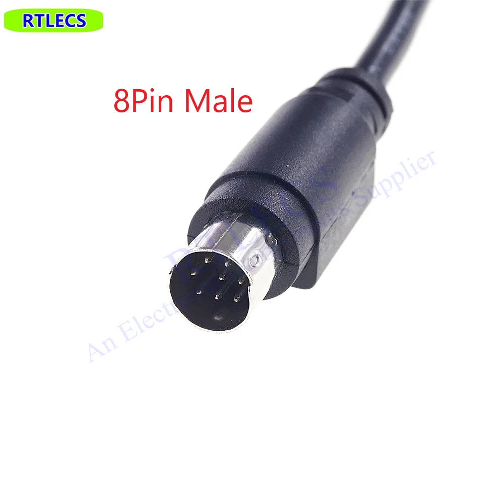 1 Stück MD8 Mini-DIN 8-Pin Stecker-Buchse-Adapterkabel, Steckverbinder für SPS-Anwendungen, Abgeschirmte Leitungen – Detail 4