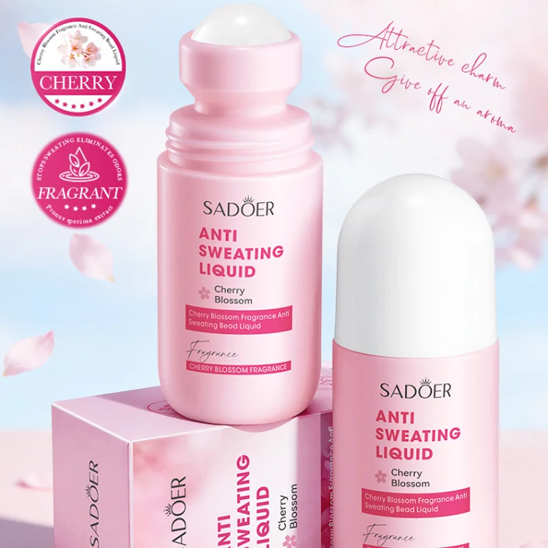 3Pcs Anti Sweating Liquid, Neutralizes Underarm Odor, Gentle And Fresh, Easy To Carry (Cherry Blossom Fragrance)