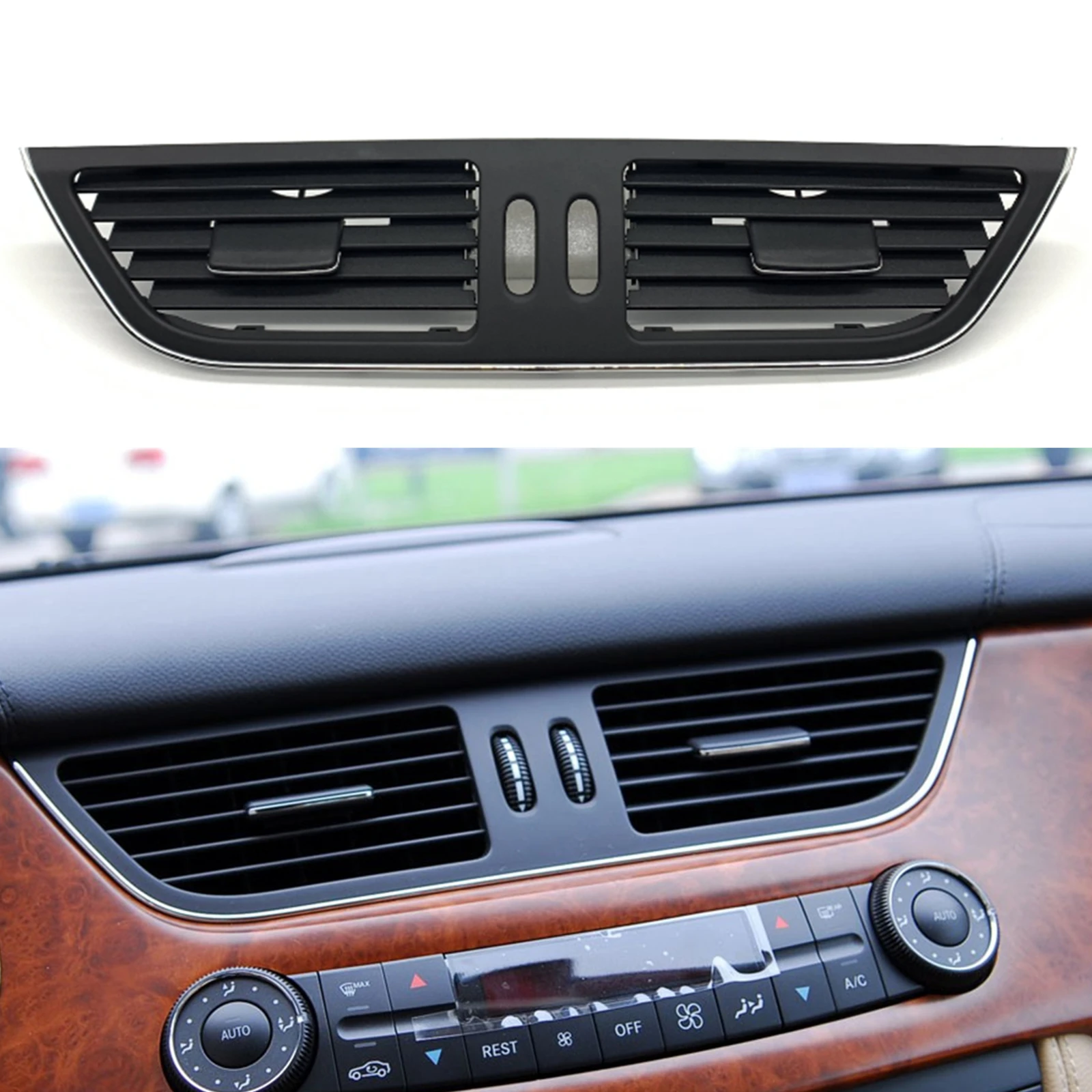 Center Air Vent Outlet Console Grille Cover Dashboard Panel Frame Grill For Mercedes Benz W219 CLS550 CLS55 CLS63 2007 2008 2009